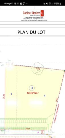 Terrain de 527 m²