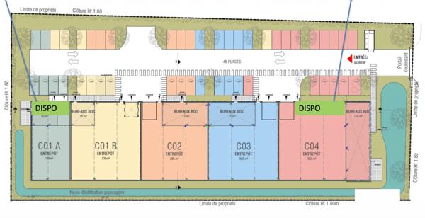 Avelin – 2 dernières cellules d' entrepot : 246 m² et 612 m² | À vendre