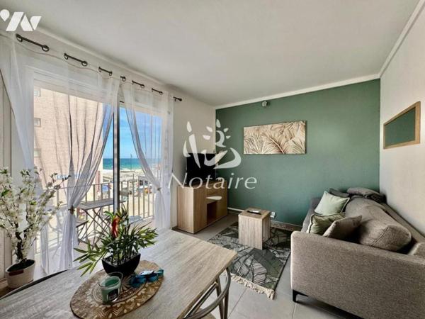 À vendre – Studio cabine rénové avec vue mer à Saint-Cyprien Plage
