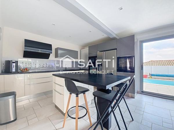 Maison lumineuse de 130 m² habitables avec piscine