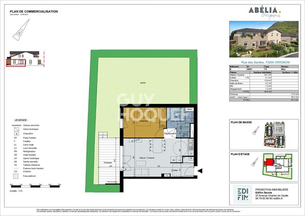 Appartement T2 de 49.8 M² Lot N° B001