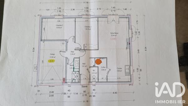 Maison à vendre 3 pièces 63 m² Castillon-la-Bataille