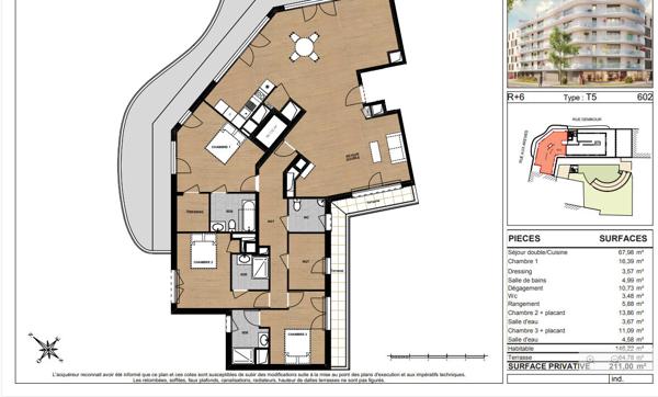 Appartement Metz 5 pièce(s) 146.22 m2