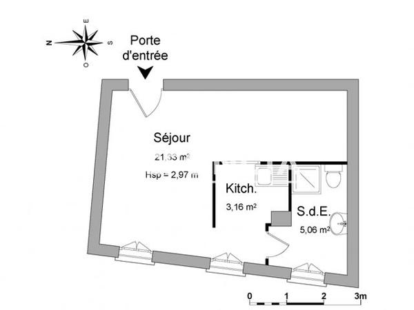 Location Studio 29.55 m² - 21 RUE MAURY Toulouse 31000