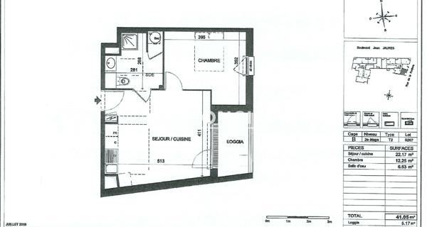 Location Appartement 2 pièces 41.05 m² - Joué-lès-tours 37300