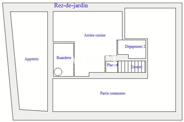 APPARTEMENT MAISON GARAGE ET COUR PRIVEE :