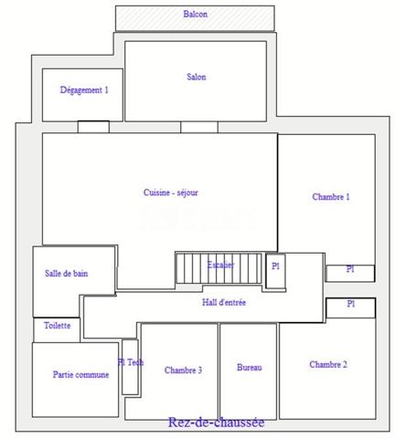 APPARTEMENT MAISON GARAGE ET COUR PRIVEE :