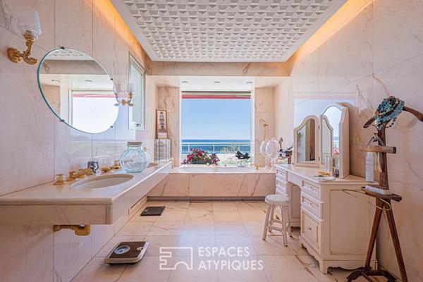 Villa sur le toit en front de mer avec Rooftop privatif et vue mer panoramique à Cannes