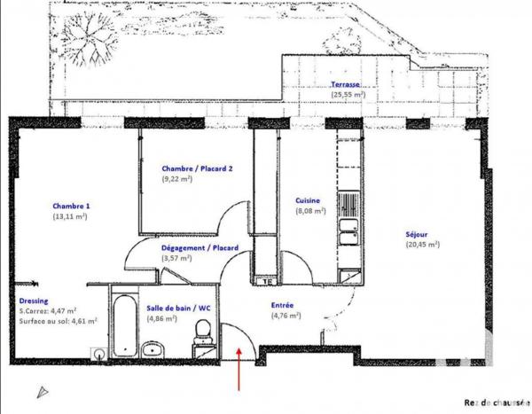 Appartement à vendre 3 pièces 69 m² Arcueil