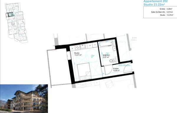 Appartement de 23 m²