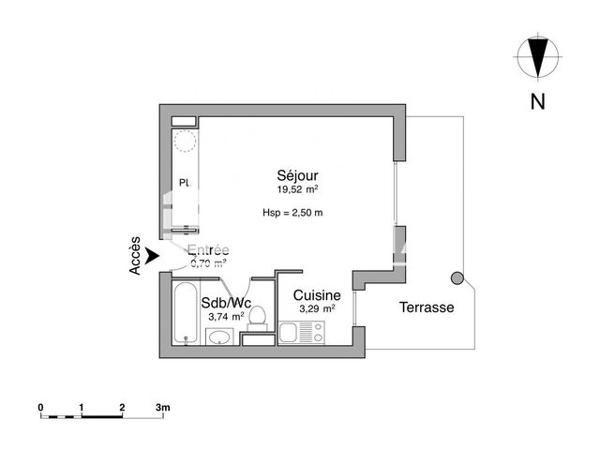 Location Studio 27.3 m² - 415 AVENUE DE RAVANASSE Aix-en-provence 13090