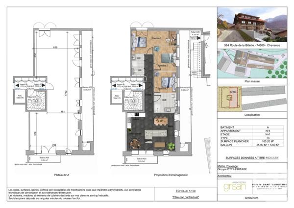 Appartement F4 à vendre  4 pièces - 105,20 m2 CHEVENOZ - 74