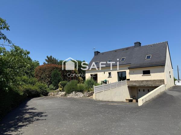 Maison avec sous-sol sur beau terrain arboré