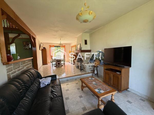 Maison avec sous-sol sur beau terrain arboré