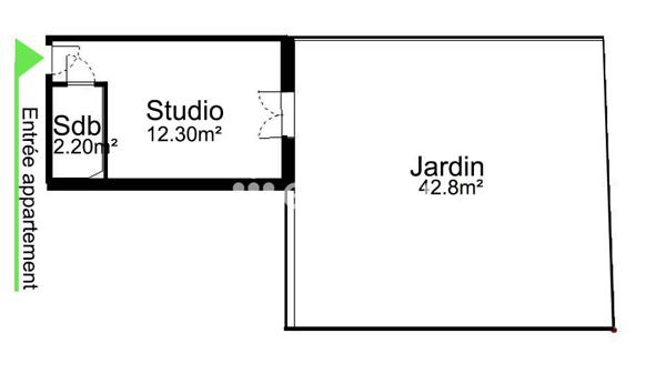 Appartement
         1 pièce
        - 15 m² Exclusivité 92 000 € *