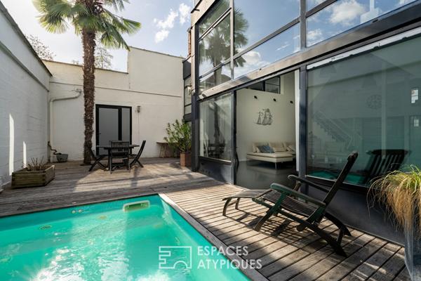 Maison contemporaine dans une ancienne usine