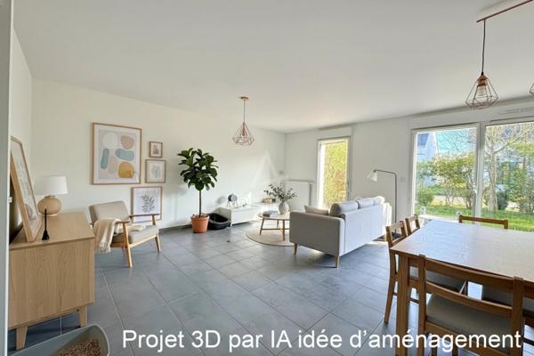 Maison T4 familiale récente de 2018, idéal premier achat , résidence principale ou investissement, salon de 37 m2 exposition Sud,3 chambres à Saint Gilles ouest de Rennes