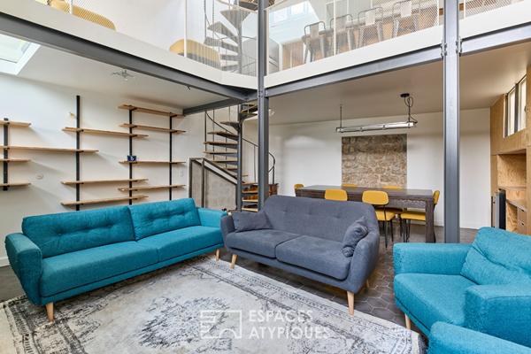 Maison rénovée par architecte avec terrasse proche Halle Pajol