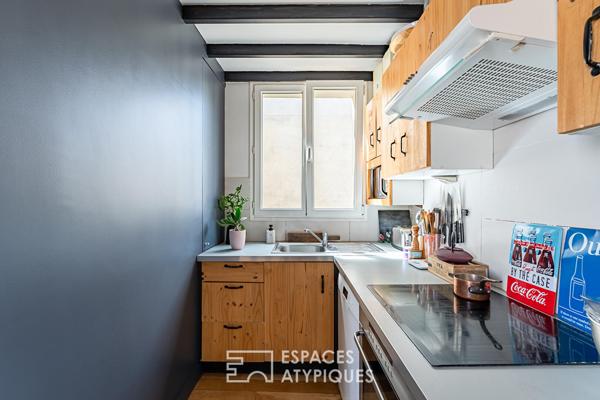 Duplex de charme au dernier étage, quartier Louise Michel / Anatole France