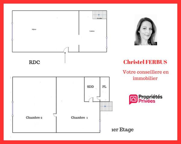 75013 PARIS  - Passage National - Maison Paris 3 pièces 34.50 m2 - 2 Chambres - Cave