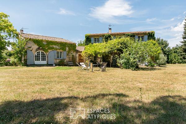 Propriété de charme avec gîte, parc arboré 8600 m² et piscine