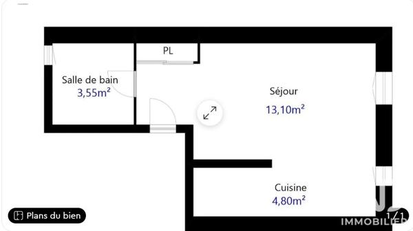 Studio à vendre 21,45 m² Marseille 1