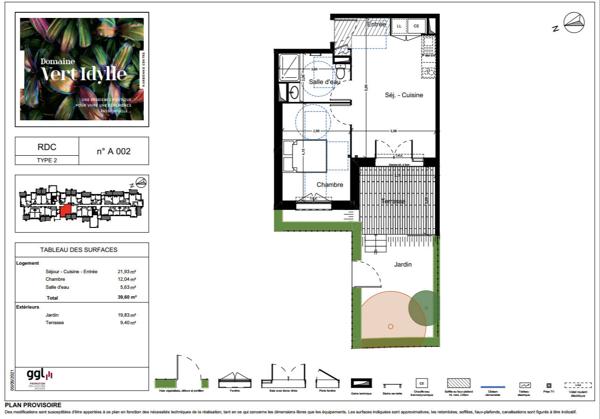 NARBONNE. Studio Neuf avec terrasse et parking.