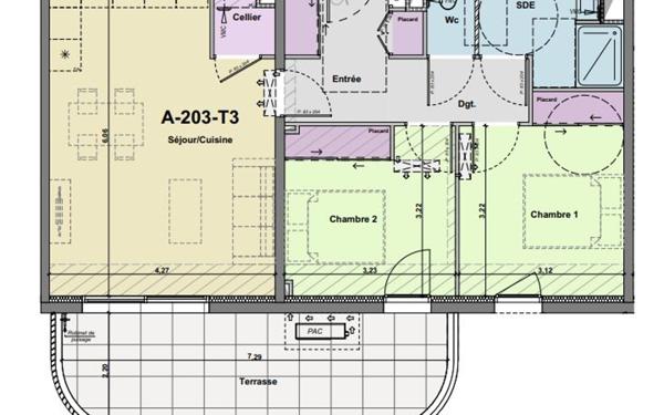 Appartement à vendre    3 pièces •  Narbonne