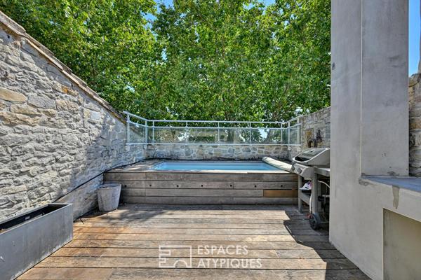 L’esprit attique, une maison de charme avec bassin en coeur de village
