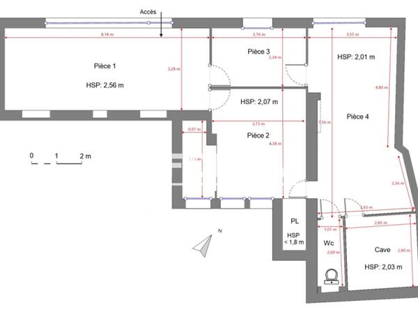 Location Local commercial 4 pièces 84.19 m² - 262 CHEMIN BAS DE MONTPELLIER Nimes 30900
