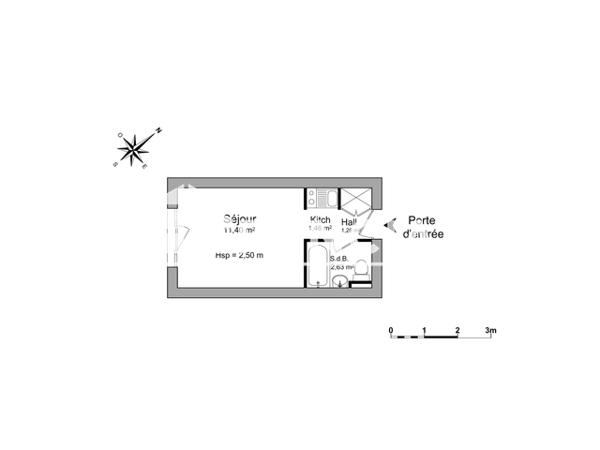 Location Studio 16.77 m² - RUE DU VIVARAIS Vandoeuvre Les Nancy 54500