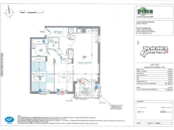 Location Appartement 3 pièces 61.95 m² - 281 RUE DES CHENES Frejus 83600