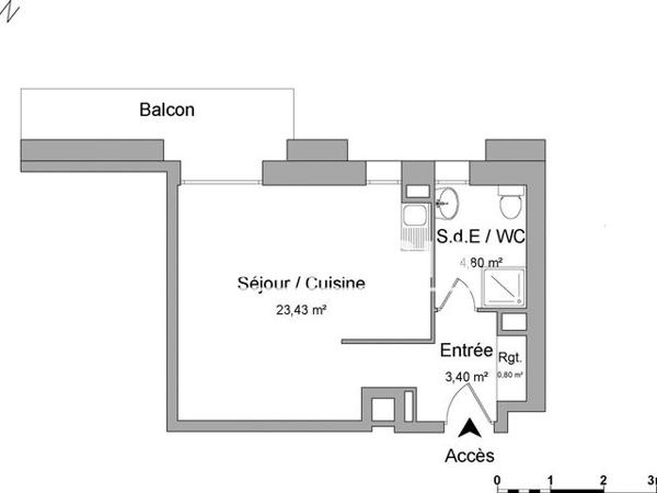 Location Studio 32.43 m² - 52 RUE DE LA TABLE DE PIERRE Darnetal 76160