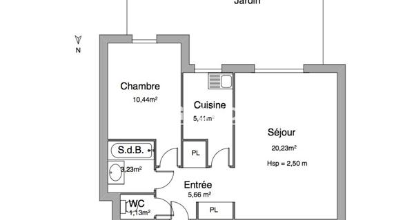 Location Appartement 2 pièces 46.1 m² - Vauréal 95490
