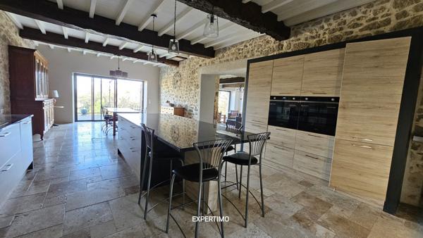 Nérac (47600) Magnifique maison de 300m², un appartement de 100m², une ancienne étable de 120m², parc arboré, piscine.
