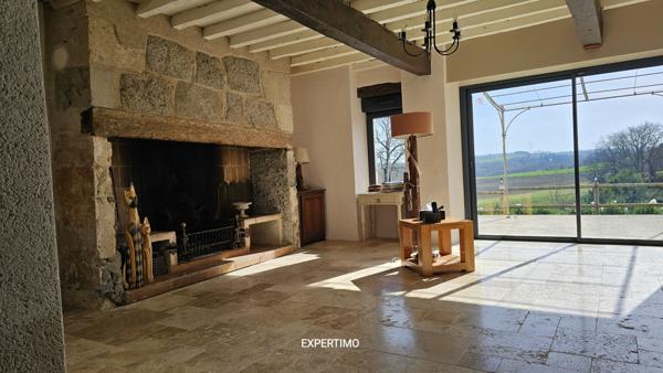 Nérac (47600) Magnifique maison de 300m², un appartement de 100m², une ancienne étable de 120m², parc arboré, piscine.