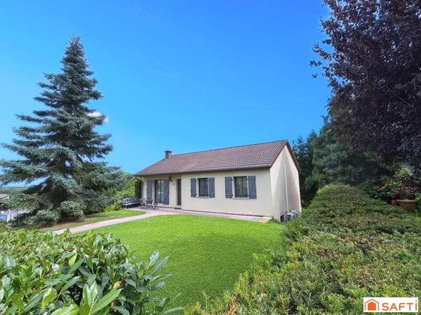 Maison individuelle plain-pied élevée sur sous-sol au calme absolu sans vis-à-vis !