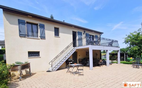 Maison individuelle plain-pied élevée sur sous-sol au calme absolu sans vis-à-vis !