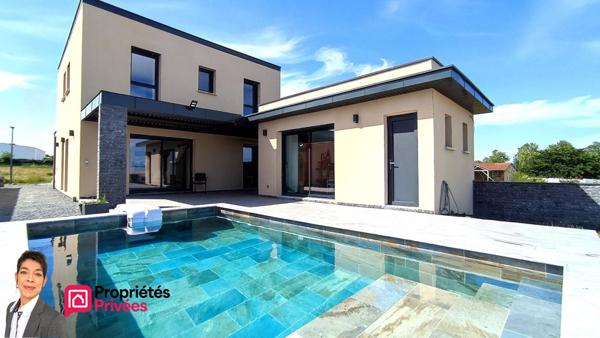 MABLY (42300)  Villa contemporaine haut de gamme, piscine, dépendance