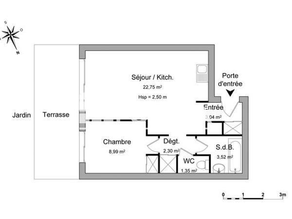 Location Appartement 2 pièces 41.95 m² - 4 RUE ARTHUR RIMBAUD Agde 34300