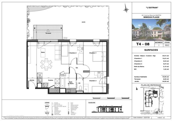 Appartement à vendre 4 pièces 73 m² Mimizan