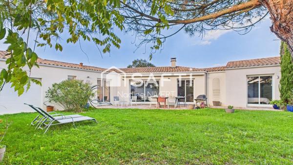 Maison plain-pied 173M2, 4 chambres,bureau, garage 26M2, jardin