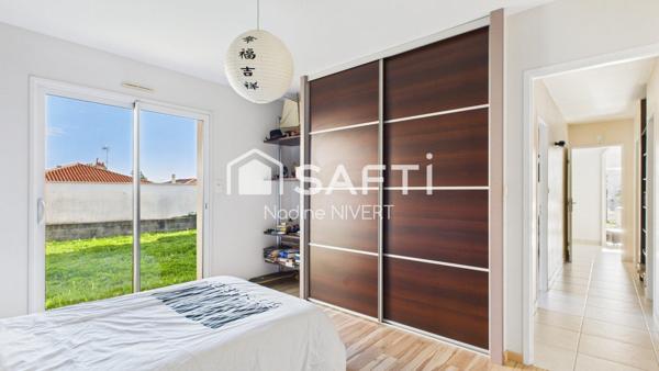 Maison plain-pied 173M2, 4 chambres,bureau, garage 26M2, jardin