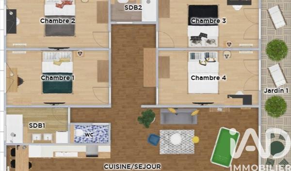 Appartement à vendre 5 pièces 109 m² Tarbes