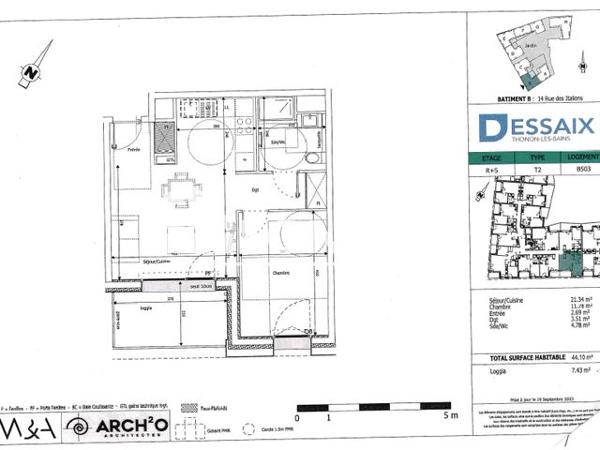 Location Appartement 2 pièces 44.1 m² - Thonon Les Bains 74200