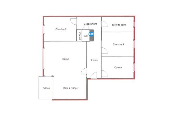 Appartement Nancy 3 pièce(s) - 2 chambres - 82.97 m2 - Quartier Nancy Thermal - Parc Sainte Marie