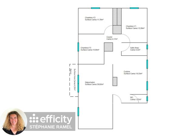 Appartement 4 pièces - 94 m² Exclusivité efficity