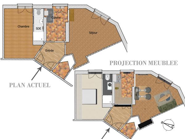 Appartement 2 pièces - 36 m² Exclusivité efficity