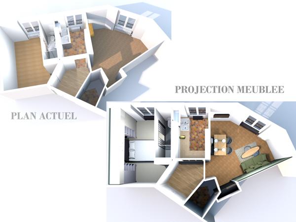 Appartement 2 pièces - 36 m² Exclusivité efficity