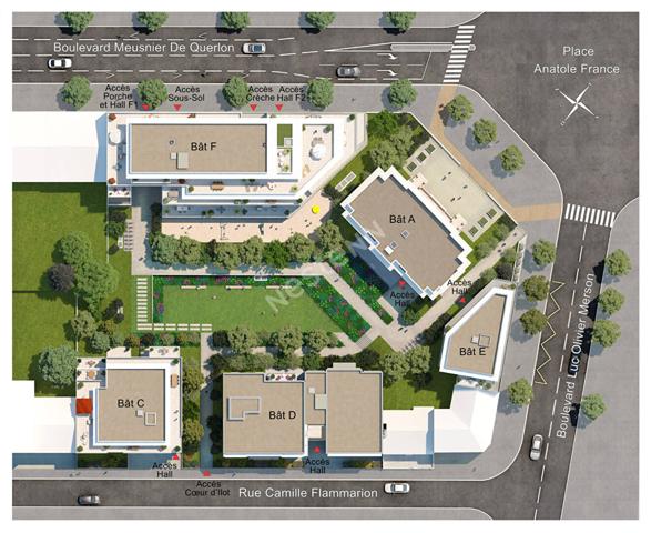 Nantes Monselet / Studio 24,61m² / résidence neuve COUR MONSELET / Livré en Aout 2025